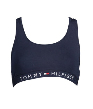 Sujetador deportivo Tommy Hilfiger de algodón azul para mujer