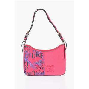 Versace JEANS COUTURE Baroque Motif Shoulder Bag with Embossed Logo