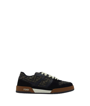 Fendi Multicolor Calf Leather Bos Taurus Low Top Sneakers