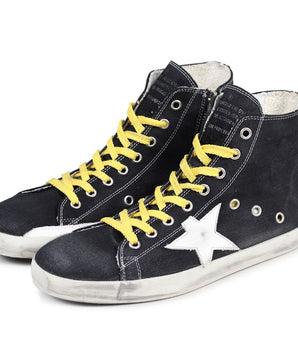 Golden Goose Black Canvas Sneakers