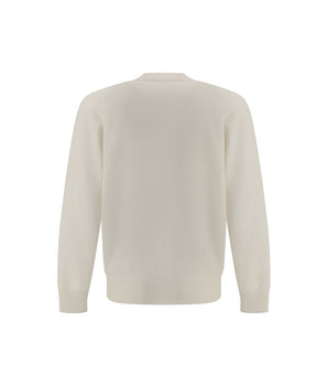 Brunello Cucinelli White Cashmere Cardigan