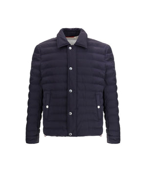 Brunello Cucinelli Blue Polyester Coat