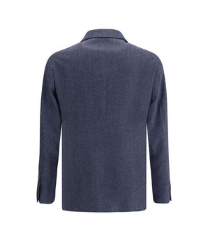Brunello Cucinelli Blue Wool Blazer