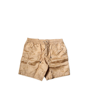 Dolce & Gabbana Brown Floral Jacquard Beachwear Shorts Swimwear