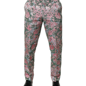 Pantalones de jacquard con estampado floral multicolor de Dolce &amp; Gabbana