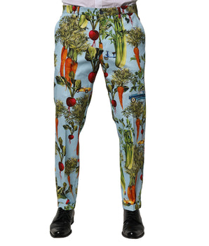 Dolce &amp; Gabbana Multicolor Cotton Tapered Men Pants
