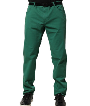 Dolce &amp; Gabbana Green Cotton Stretch Skinny Men Denim Jeans