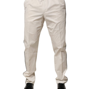 Vestido de algodón blanco Dolce &amp; Gabbana con pantalones formales ajustados