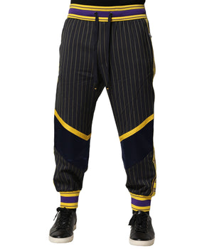 Dolce &amp; Gabbana Multicolor Stripes Wool Jogger Pants