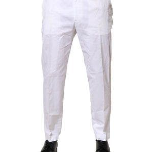 Vestido de algodón blanco Dolce &amp; Gabbana con pantalones formales ajustados