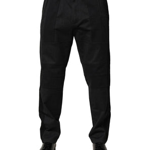 Vestido de algodón negro Dolce &amp; Gabbana con pantalones formales ajustados