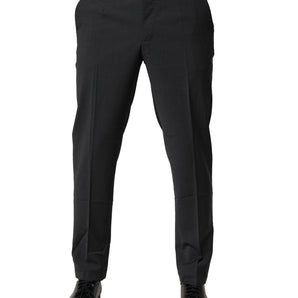 Vestido de lana negro Dolce &amp; Gabbana con pantalones formales ajustados