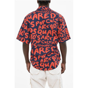 Dsquared² All-Over Monogram Two-Tone Shirt