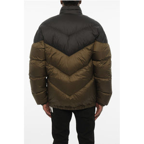 Dsquared² Two-Tone Quilted Jacket with Logo Buttons