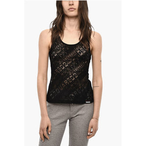 Dsquared² All-Over Monogram Sheer Underwear Tank Top