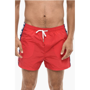 Dsquared² Boxer Swimsuit With Logoed Contrasting Bands