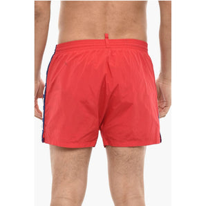 Dsquared² Boxer Swimsuit With Logoed Contrasting Bands
