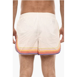 Dsquared² Stripe Print MIDI Boxer Swim Shorts