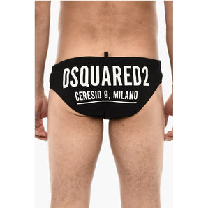 Dsquared² Slip Swimsuit With Logo Print