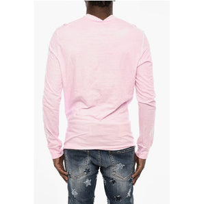 Dsquared² Acid Wash Effect Long Sleeve Crew-neck T-shirt