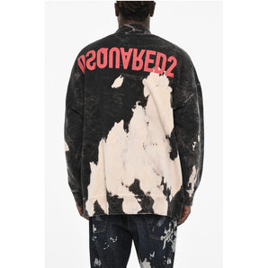 Dsquared² Acid Wash Effect Crew-neck Sweatshirt