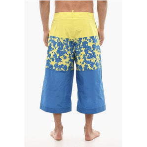 Dsquared² Maxi Swim Shorts With Floral Print