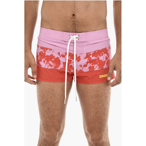 Dsquared² Logoed Swim Short with Floral Motif