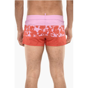 Dsquared² Logoed Swim Short with Floral Motif