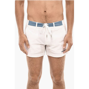 Dsquared² Contrasting Bands MIDI Swim Shorts