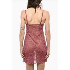 Dsquared² UNDERWEAR Embroidered Lace Slip Dress