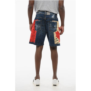 Dsquared² Color Block Designed FLAG Boxer Fit Shorts