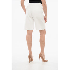 Valentino Cotton Wide-leg Shorts