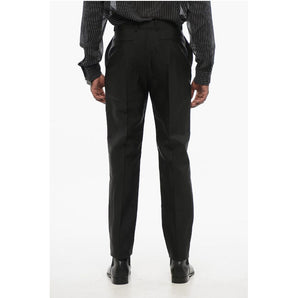 Saint Laurent 4-Pocketed Wool Blend Pants with Hidden Closure