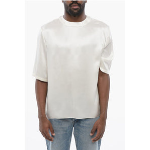 Saint Laurent Short-sleeved Silk Blouse