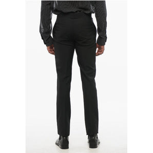 Givenchy 4-Pocketed Virgin Wool Pants with Chain Detail