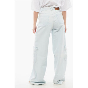 Versace Medusa Cargo Denims with Light Wash