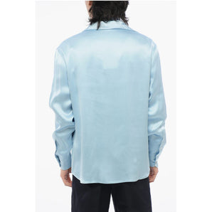 Versace Deep Neckline Satin Blouse