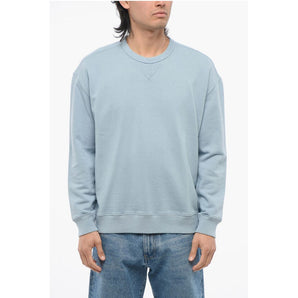 Ten c Solid Color Brushed Cotton Crewneck Sweatshirt