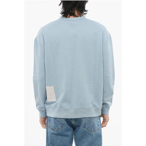 Ten c Solid Color Brushed Cotton Crewneck Sweatshirt