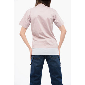Off-White Solid Color LINGERIE T-Shirt with Contrasting Detail