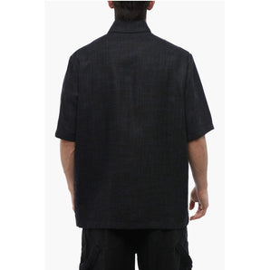 Off-White Short-sleeved 90SLOGO Linen Shirt