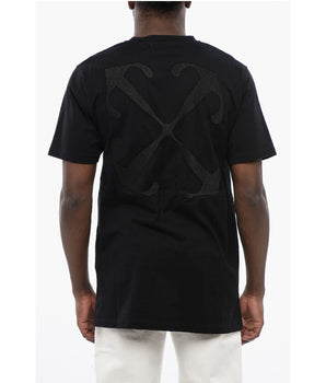 Off-White Black Cotton ARROW Crew-neck T-shirt