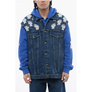 Off-White Distressed Effect STARS OVER Denim Vest