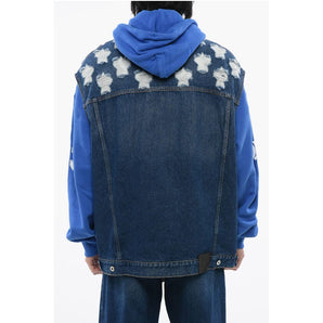 Off-White Distressed Effect STARS OVER Denim Vest
