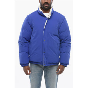 Gucci Nylon Down Jacket with Embroidered Logo and Removable Sleeve