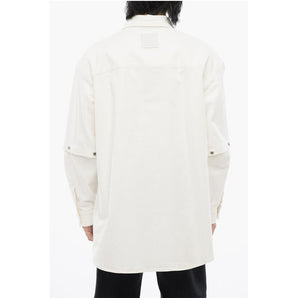 Off-White Denim Shirt With Removable Sleeve