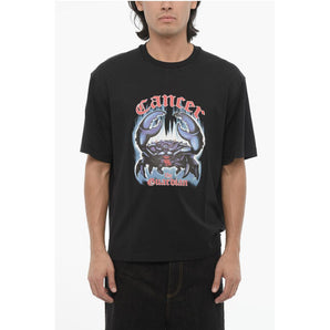 Neil Barrett Printed Slim Fit ROCK BAND ZODIAC CANCER Crew-Neck T-shirt