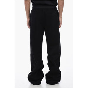 Saint Laurent Fleeced Cotton Straight Fit Sweatpants