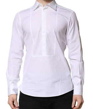 Dolce &amp; Gabbana White Poplin Cotton Formal Men Dress Shirt