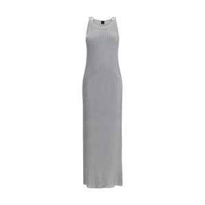 PINKO Metallic knit long Dress